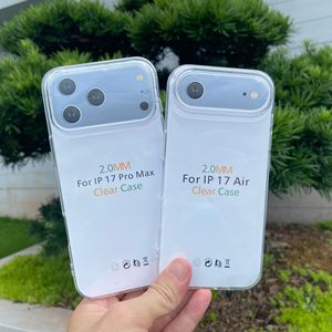 Para <span class=keywords><strong>iPhone</strong></span> 17 Funda transparente, 2,0mm Transparente Anti-Scratch A prueba de golpes Suave TPU Funda para teléfono móvil para <span class=keywords><strong>iPhone</strong></span> 16E 17 Air 17 Pro Max - Product Image 2
