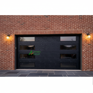 Porte de garage sectionnelle de luxe, durable, résistante aux typhons, en acier galvanisé lourd, avec protection contre le vent - Product Image 4