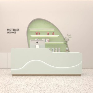 Mostrador de Caja para Tienda de Ropa y Arte de Uñas, Mesa de Bar Simple y Moderna para Tienda de Ropa Femenina, Pequeño Mostrador de Recepción Frontal - Product Image 1