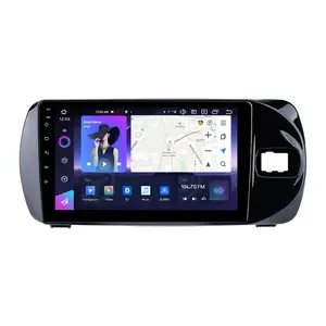 NaviFly NF QLED屏幕最新安卓QLED屏幕汽车DVD播放器丰田Vitz 2016-2020支持360摄像机DVR OBD TPMS