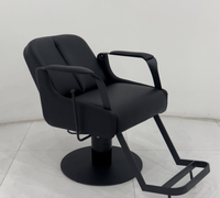 Chaise de barbier inclinable moderne noire pour hommes Chaise de salon de coiffure en cuir synthétique de haute qualité la plus populaire en vente en gros