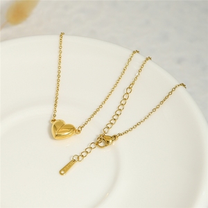 Collar de <span class=keywords><strong>Pareja</strong></span> con Colgante de Corazón Personalizado <span class=keywords><strong>en</strong></span> Acero Inoxidable con Baño PVD y Cadena, Regalo <span class=keywords><strong>para</strong></span> Mujer <span class=keywords><strong>en</strong></span> San Valentín - Product Image 5