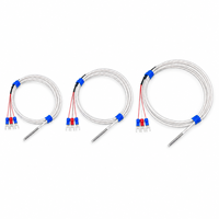 Waterproof PT100 Temperature Probe 3-Wire PTFE Insulated Cable WZP-035 Stainless Steel Rod Corrosive Liquid Food OEM ODM