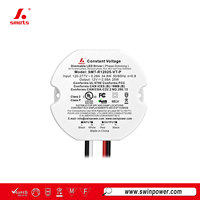 Alimentation LED Circulaire Triac Dimmable Personnalisable 12V 24V 36V 48V 25W pour Éclairage Commercial de Bande LED pour Armoires