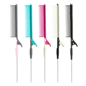 Chuyên nghiệp Salon thợ làm tóc đa chức năng làm nổi bật có thể tháo rời Clip Lược chia tay tóc Stranghtener nẹp bàn chải có thể tháo rời