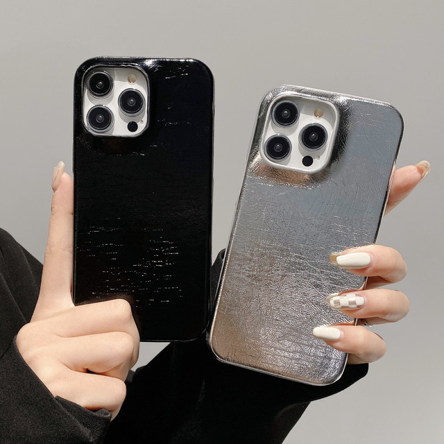 Solid Color PC+leather Design Phone case Suitable for iPhone 17 16 15 Waterproof and Shock-absorbing protection Phone case