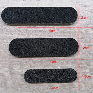 OEM/özel etiket siyah çift taraflı yuvarlak şekil özel Logo 80/100/180 zımpara toplu Mini tırnak törpüsü - Product Image 6