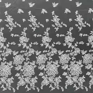 DELACE WM Tessuto in Pizzo con Delicato Motivo Floreale, Bellissimo Ricamo con Grandi Fiori Traforati per Abiti da Sposa - Product Image 1