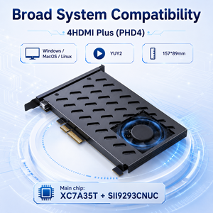 Carte de capture HDMI interne 4 canaux 4K*60Hz, PCIe 2.0 X4, enregistrement 1080P*60Hz, triple mode, boîtier en aluminium pour Win/<span class=keywords><strong>Mac</strong></span>/Linux - Product Image 5