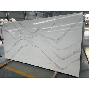 Pierre artificielle en quartz Calacatta Grey de qualité supérieure, épaisseur 20 mm, 3200x1600 mm, pour la décoration intérieure de cuisine - Product Image 1