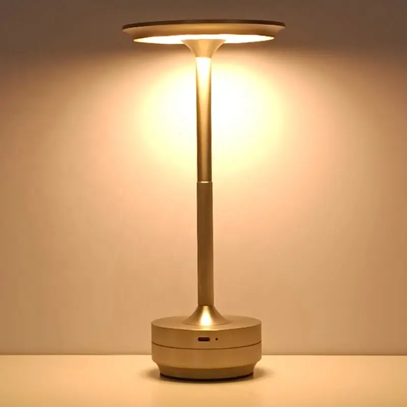 Lámpara led de mesa para decoración de sala de estar, barra táctil de metal de aluminio recargable, inalámbrica, para restaurante y hotel