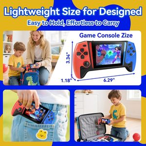 Console de jeu portable à deux joueurs Q21 avec fonction de liaison TV Écran couleur de 3.5 pouces 500 jeux Batterie de grande capacité 1200mAh - Product Image 5