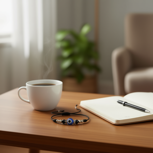 Bracciale a corda con occhielli PULSERA-TUBO taglia 10, in acciaio inossidabile, fatto a mano, con ciondoli - Product Image 3