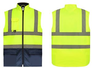 เสื้อกั๊กนิรภัยสะท้อนแสงเสื้อกั๊กนิรภัยสีเหลืองสีส้มออกแบบโลโก้ได้ตามต้องการ - Product Image 3