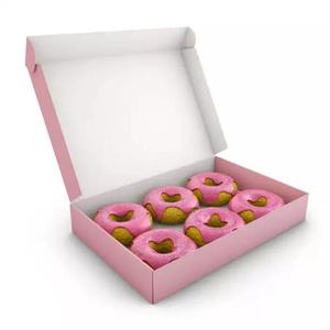 Popular Macaron Donut Box Custom Cardboard Paper Packaging For Donut Box