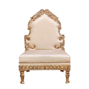 Silla de Trono Dorada de Baja Altura para Rey y Reina, Estilo Clásico, para Decoración del Hogar, Bodas o Mandaps - Product Image 1