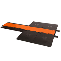 Protector de Cable de poliuretano resistente para silla de ruedas, Protector cruzado ADA de 1, 2, 3, 4 y 5 CANALES, rampas laterales