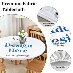 Tùy chỉnh 100% Polyester Phong Cách Hiện Đại bàn tròn bao gồm với cạnh đàn hồi đa kích thước để lựa chọn in ấn chất lượng cao - Product Image 4