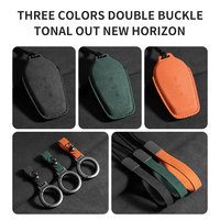 Funda Protectora de Cuero Plegable 3D Estereoscópica para Llave de Auto Dongfeng Nissan N7 CK-9102