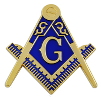 Aangepast logo ontwerp gratis spuitgieten groothandel metaal zacht emaille verguld Feng Shui voor vrijmetselaarsbadge