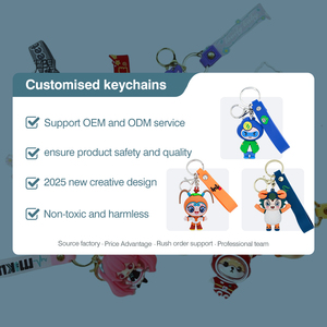 Tùy chỉnh 3D PVC Anime <span class=keywords><strong>Silicone</strong></span> Keychain dễ thương phim hoạt hình hình Keyring cao su Keychain - Product Image 4