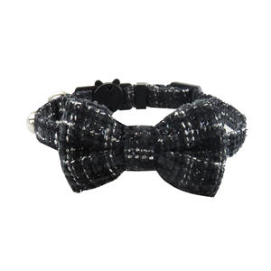 크로스보더 뉴 울 스레드 고양이 목걸이 벨 보우 스타일리시 귀여운 장식 사계절 고양이 및 강아지 용품 - Product Image 6