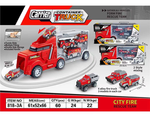 Zhiqu Toys Aleación Almacenamiento Ingeniería Vehículo Set Modelos preconstruidos <span class=keywords><strong>Hobby</strong></span> Caja de regalo de mano para niños Venta al por mayor Carretilla elevadora Excavadora - Product Image 2