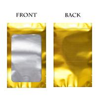 Bolsas Mylar Personalizadas con Logotipo, Cierre Hermético, a Prueba de Olores, Reutilizables, de Grado Alimenticio, en Negro, Dorado, Verde y Rojo, con Ventana Transparente