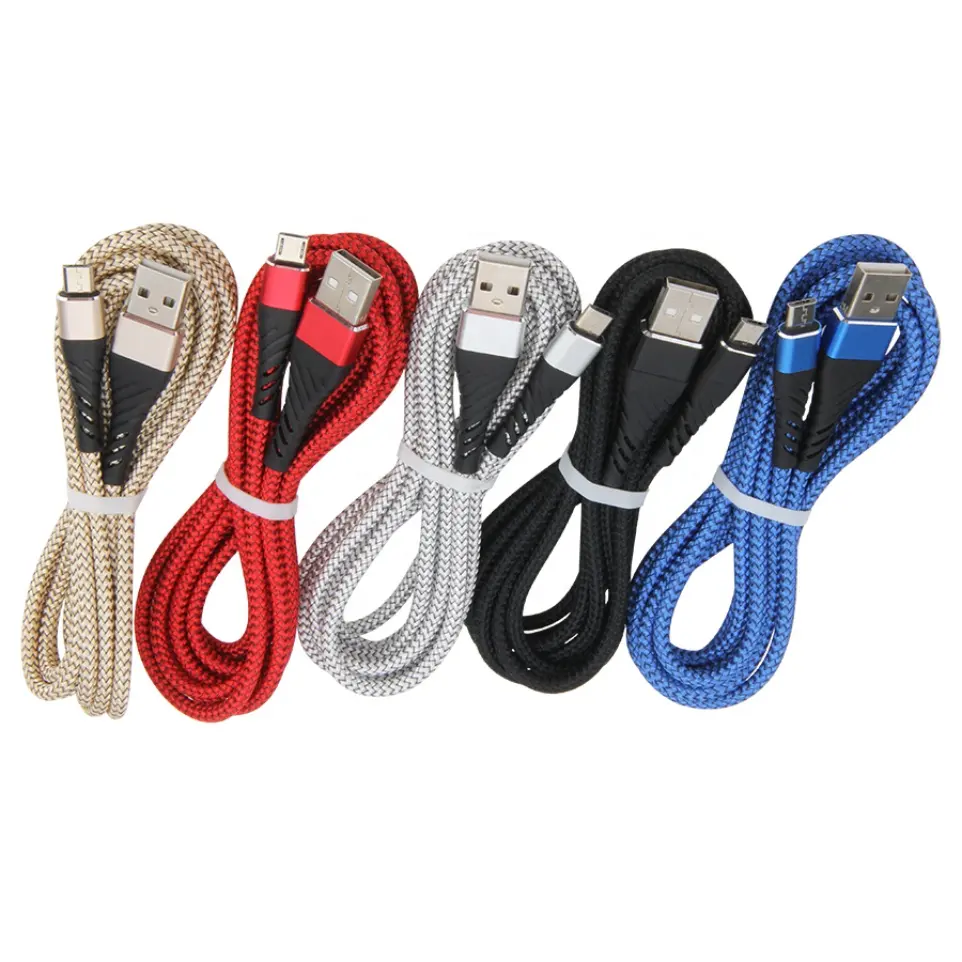 3M Micro USB Cable Nylon USB Micro Data Cord Cable Charger Fast Charging For Samsung LG Huawei Xiaomi Android Phone