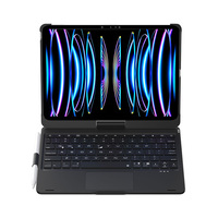 Étui avec clavier ATS F11AT-Pro pour iPad 10e et 11e génération (A16), étui pour iPad Air 11 pouces (M3/M2), clavier pour iPad Pro 11 M2