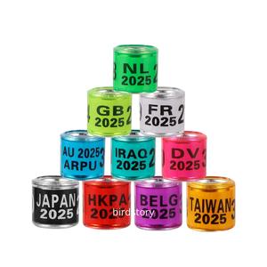 2025 Nieuwe Aankomst 8 Mm Meerkleurige Duif Trainingsring Digitale Aluminium-Plastic Vogel Papegaai Race Ring - Product Image 1