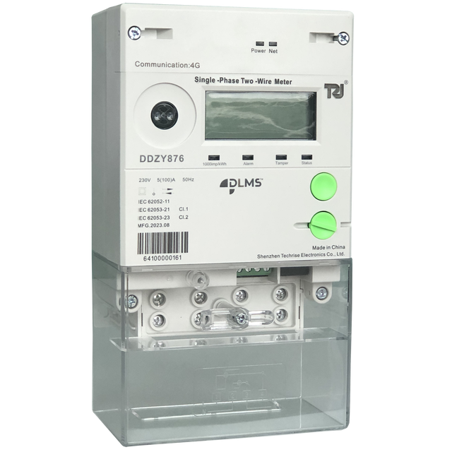 New 100A Single Phase 4G Smart Meter Push Botton Plug -in Communication  kWh Meter Remote Control AMI Electronic  Energy Meter