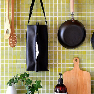 Boîte à mouchoirs suspendue pour voiture, boîte à serviettes de cuisine multifonctionnelle en cuir PU, boîte à mouchoirs, couvercle à mouchoirs suspendu - Product Image 4