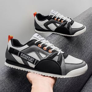 รองเท้ากีฬาผู้ชายสไตล์เรโทรคุณภาพสูง สวมใส่สบาย ระบายอากาศได้ดี น้ำหนักเบา เหมาะสำหรับใส่เดินเล่น ปิดด้วยซิป กันลื่น กันเปื้อน - Product Image 2