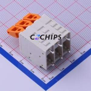 KF206-7.5-3P Spring Terminal Block Through hole Component (THT),P=7.5mm Connector 7.5mm 3P 3 41A - Product Image 2