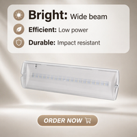 Lumière d'urgence murale 3,6W 220-240V IP65 étanche, lampe de sécurité incendie, norme européenne, encastrable et en saillie
