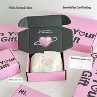 Boîte rectangulaire en carton ondulé rose extra-épais pour expédition, emballage, boîte cadeau d'anniversaire, double face