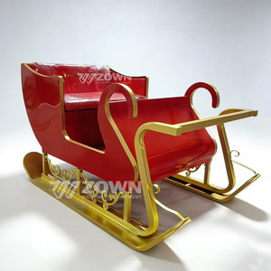 Trineo Navideño de Madera Vintage Hecho a Mano de Alta Calidad, Diseño Moderno, Decoración de Mesa en Oferta - Product Image 2