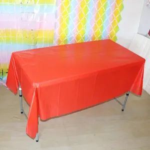 Manteles de plástico desechables personalizados, manteles rectangulares de mesa impermeables para exteriores, impermeables y a prueba de aceite, para mesa de fiesta