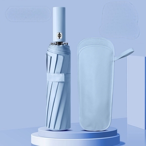 Paraguas ligero a prueba de viento con impresión de LOGOTIPO personalizado con apertura automática de 12 costillas - Product Image 1