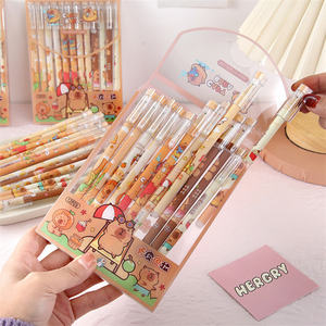 144 unids/caja pluma de plástico de clase alta productos de papelería listos para enviar estudiantes niñas Kawaii carpinbara gel borrable bolígrafos 0,5mm - Product Image 6