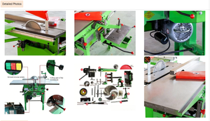 Machine à bois électrique 3-en-1 avec scie à table, dégauchisseuse et <span class=keywords><strong>raboteuse</strong></span> - Product Image 4