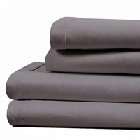 Ensemble de couette et drap-housse en fibre de bambou 200TC, linge de lit rafraîchissant, anti-boulochage, doux et respirant, taille King, pour toutes les saisons
