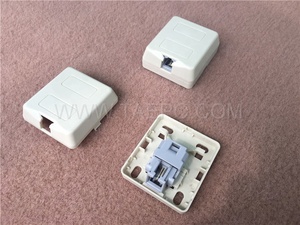 Boîtier de jonction mural en plastique pour téléphone électrique, étanche, 1 port, connecteur RJ11 2P2C, pour sites de vente internationaux - Product Image 2