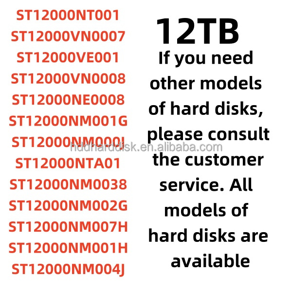 ST12000VN0008 for Seagate IronWolf Pro 12TB NAS Internal HDD 3.5in SATA3.0 7200RPM 10tb Hard Drives for Server New