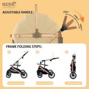 Chariots pliables à 4 roues dédiés aux animaux de compagnie <span class=keywords><strong>pour</strong></span> la promenade des chiens de petite à moyenne taille, transporteurs et poussettes <span class=keywords><strong>pour</strong></span> animaux de compagnie - Product Image 6