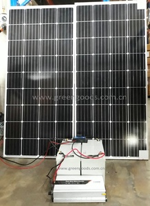 ชุดระบบโซลาร์เซลล์ออฟกริด 15KW พร้อมแผงโซลาร์เซลล์ 2*100W และคอนโทรลเลอร์ LCD 20 30A พร้อมพอร์ต USB สำหรับบ้าน รุ่น SK-1500W - Product Image 3