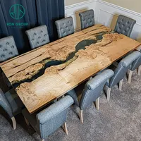 विला इनडोर अनुकूलित कॉफी टेबल होम फर्नीचर epoxy राल लकड़ी की मेज