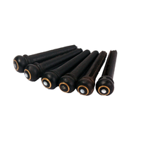 High Quality Ebony Wood Durable Guitar Bridge Pins Polished Circle Inlay Touch 6/12 String Acoustic Guitar Accessories M.S.