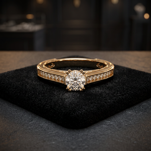 Bague de fiançailles solitaire en or massif 14 carats avec diamant de laboratoire taille ovale pureté VVS2 pour femme - Product Image 2